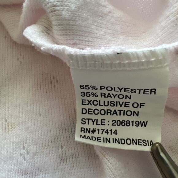 Miss Elaine Nightgown Womens Med Pink Floral Ruffle Trim Short Sleeves Sleepwear - Picture 5 of 11